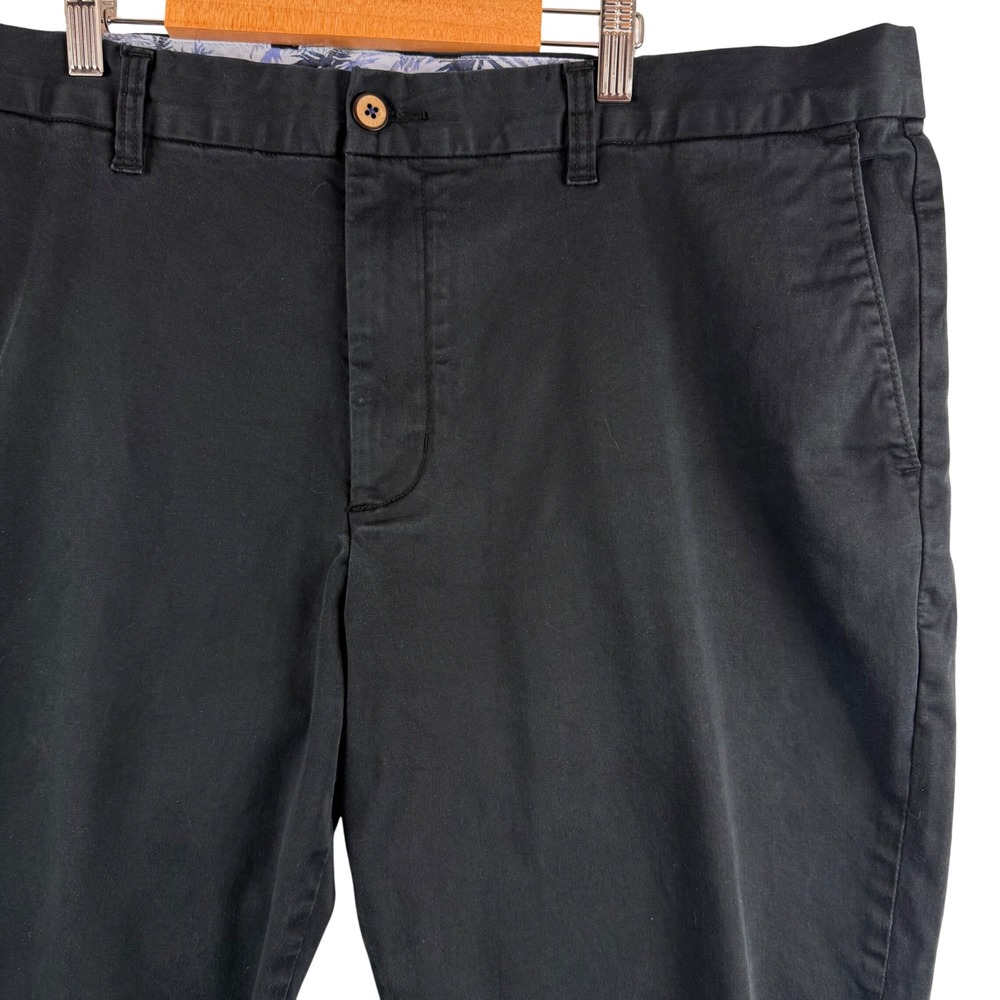 Tommy Bahama Boracay Chino Pants Mens 42x30 Black Stretch Cotton Flat Front